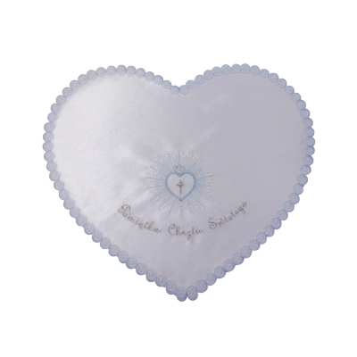 Szatka Chrzest serce w promieniach NIEBIESKA - 44810