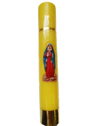 Świeca gromnica żółta 28x4.5cm - 42487 5907771419084