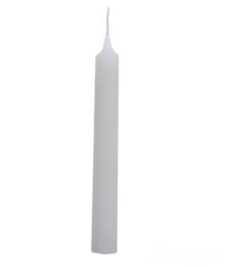 Świeca stołowa biała gładka 18cm - 42428 5907771419015