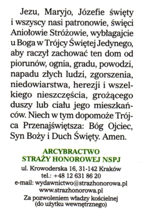 Składanka Błogosławieństwo domu. Niech nas błogosławi i strzeże wszechmogący i miłosierny Bóg Ojciec ... - 41924