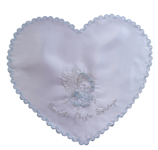 Szatka Chrzest serce niebieska - 41305