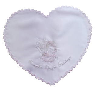 Szatka Chrzest serce różowa - 41304