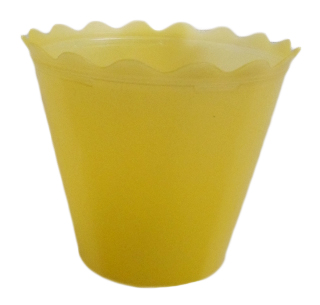 Lampion na świecę okrągły ŻÓŁTY mały - 41261