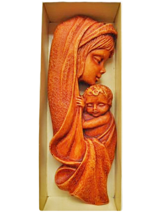 Relief gipsowy Madonna z dzieciątkiem h14cm - 41084