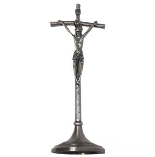 Krzyż stojący papieski h31cm chrom - oxyda (02-151) - 38518