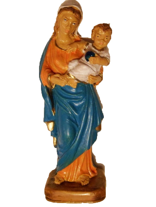 Figura Matka Boża z Dzieciątkiem h15cm PCV - 38110