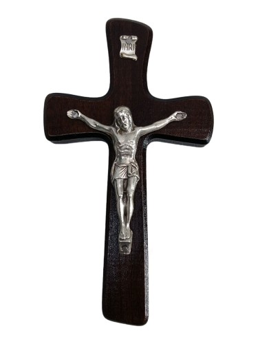 Krzyż wiszący drewniany h15cm WENGE - 37809