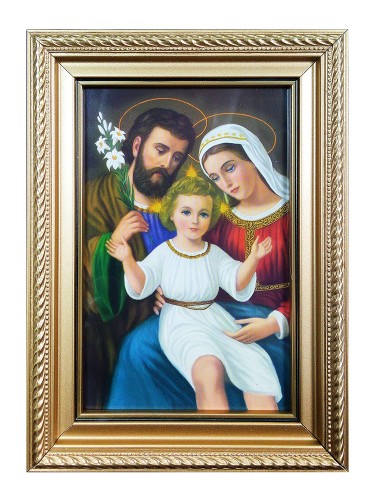 Obraz 10x15cm Św. Rodzina ornament - 37762