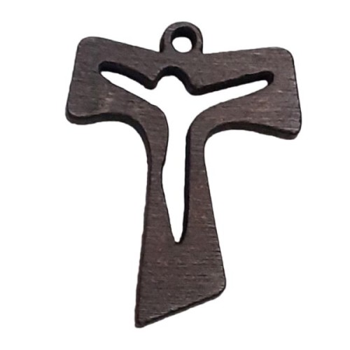 Krzyżyk TAU mały 4cm ciemny - 36196