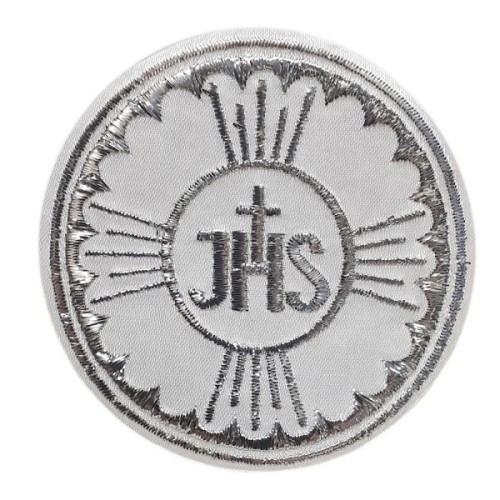 Hostia do naszycia IHS haft srebrny śr.8cm - 36031