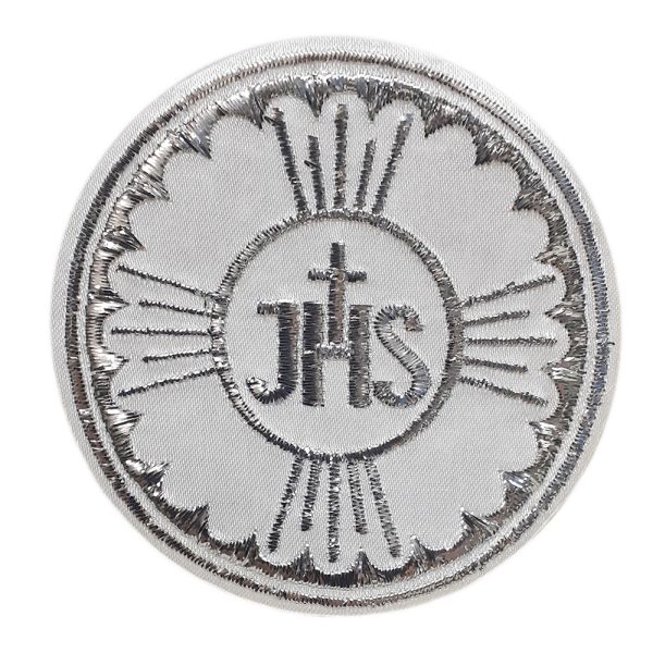 Hostia do naszycia IHS haft srebrny śr.8cm - 36031