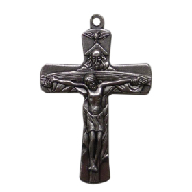 Krzyż wiszący metalowy Trójca Św. h5cm - 35262