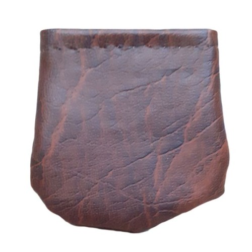 Etui małe na rzep - brązowe - 35052