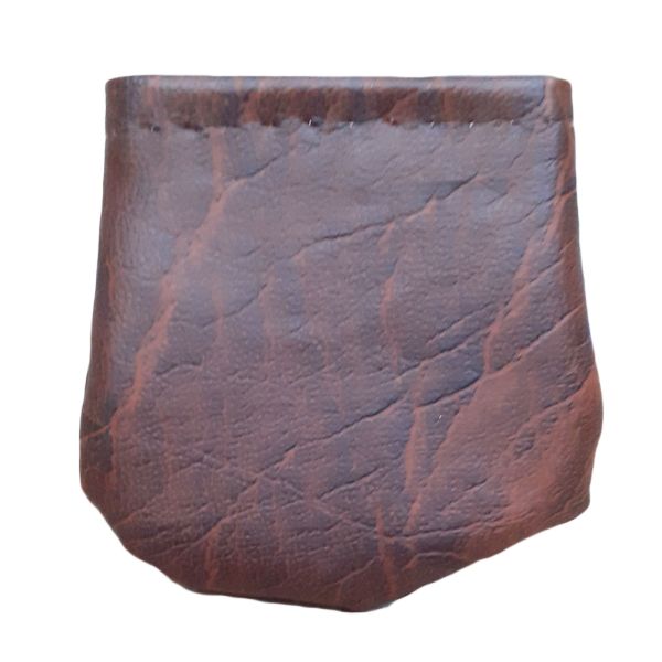 Etui małe na rzep - brązowe - 35052