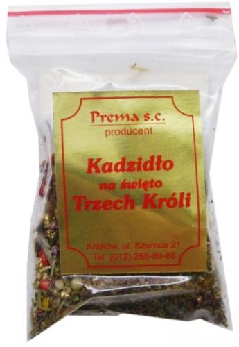 Kadzidło "Trzech Króli" - ziołowo-żywiczne, zestaw z węglem - 34997
