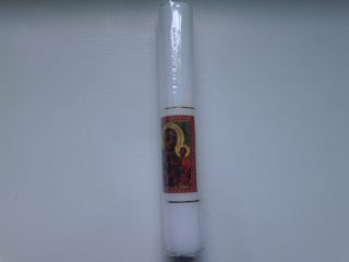 Świeca 1/2 biała - Matka Boża Częstochowska - 34816
