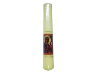 Świeca 1/2 żółta - Matka Boża Częstochowska - 34810