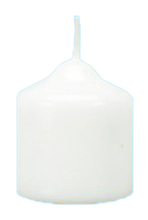 Świeca walec mały biały h4cm - 34761
