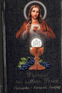 Przyjdź do Mnie Panie komunijny granatowy modlitewnik (książka) - ks. Jan Usiądek, modlitewniki komunijne, Drukarnia Garmond, 2008 r., oprawa Twarda - 30813