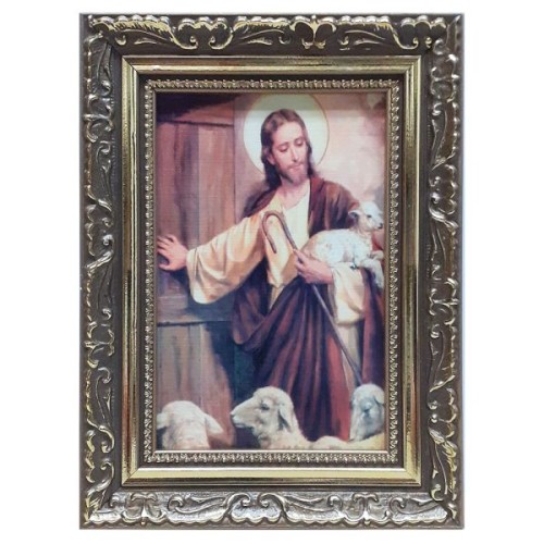Obraz 10x15cm PJ Dobry Pasterz rama ornamentowa - ! - 23827