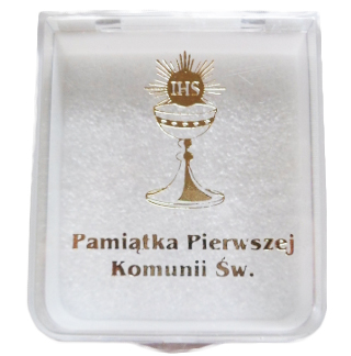 Pudełko na różaniec I Komunia Św. kwadrat - 23701