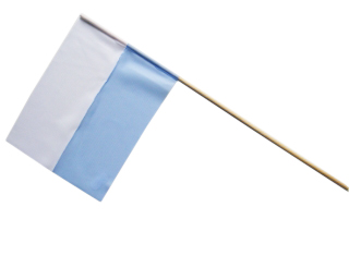 Chorągiewka MATERIAŁOWA biało-niebieska - 21588