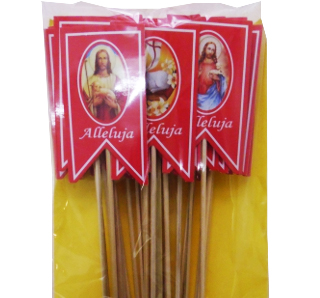 Chorągiewka wielkanocna papierowa ze szpikulcem 15cm 20  szt. - 21005 5908259315157