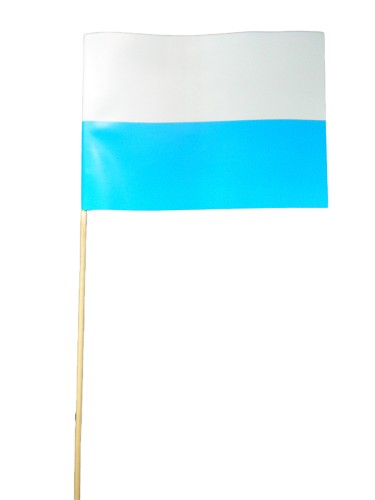 Chorągiewka PAPIEROWA biało-niebieska - ! - 19638