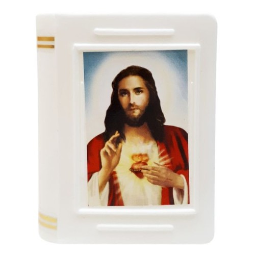 Pudełko na różaniec KSIĄŻECZKA Serce Pana Jezusa 4,5x6cm - 17746
