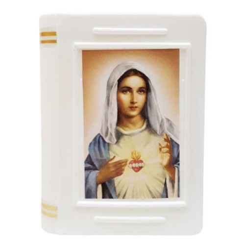 Pudełko na różaniec KSIĄŻECZKA Serce Matki Bożej 4,5x6cm - 17742