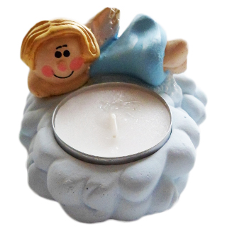 Figura Anioł siedzący 12cm ze świeczką - ! - 17246
