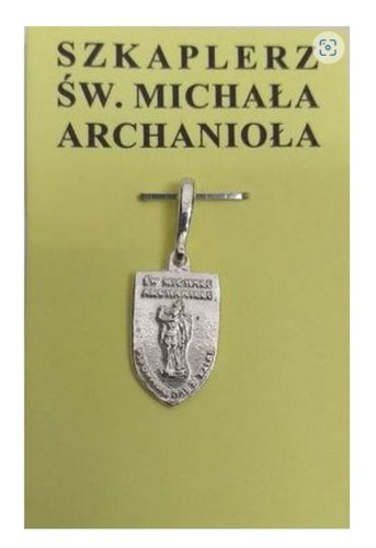 Szkaplerz - MEDALIK SREBRNY pr.925 Św. Michała Archanioła 3,5g (tarcza) 2cm + zawieszka 1cm - 16508