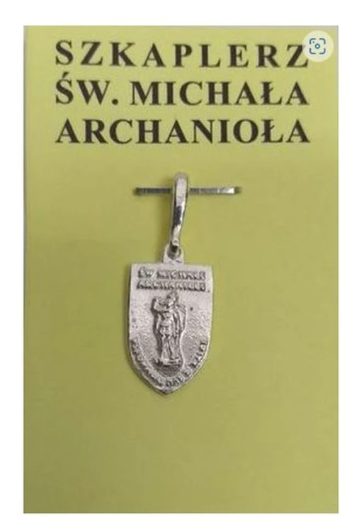Szkaplerz - MEDALIK SREBRNY pr.925 Św. Michała Archanioła 3,5g (tarcza) 2cm + zawieszka 1cm - 16508