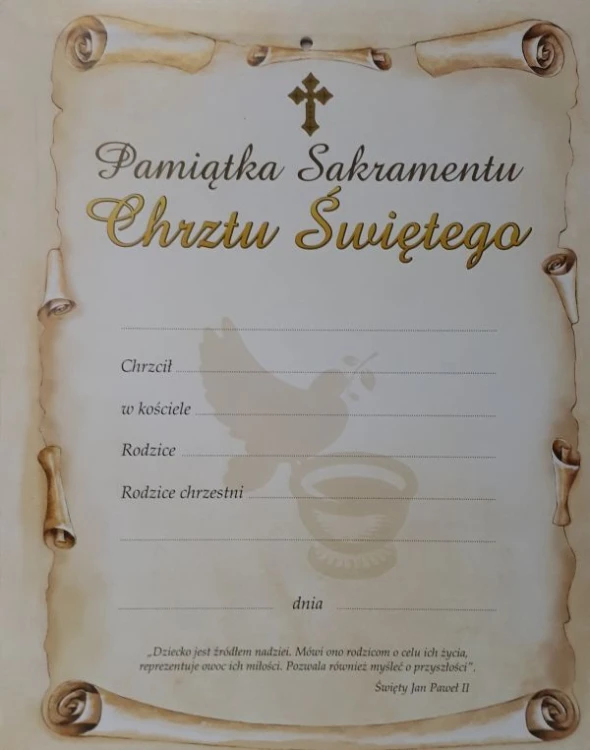 Obrazek 20x25cm Dwa aniołki nad dzieckiem PAMIĄTKA CHRZTU ŚW. RÓŻOWY na płycie - 16297