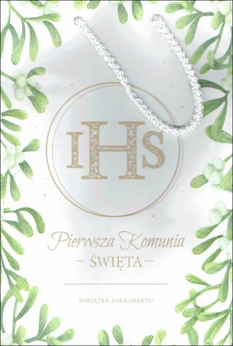 Torebka prezentowa I Komunia Św. mała 15x23cm - 14754