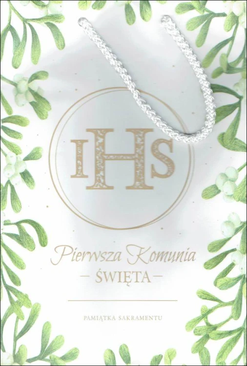 Torebka prezentowa I Komunia Św. mała 15x23cm - 14754