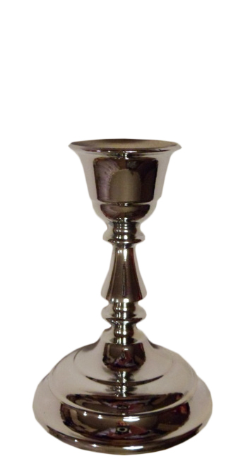 Świecznik tradycyjny chrom duży h9cm - 14040