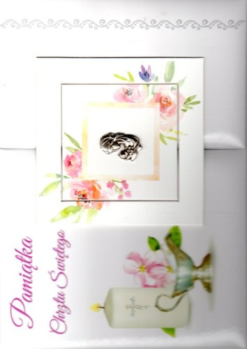 Album pamiątka Chrzest Św. TRYPTYK RÓŻOWY prostokąt 29x20cm różne wzory (książka) - -, chrzest, eRhema, oprawa twarda - 13816 9788391339367