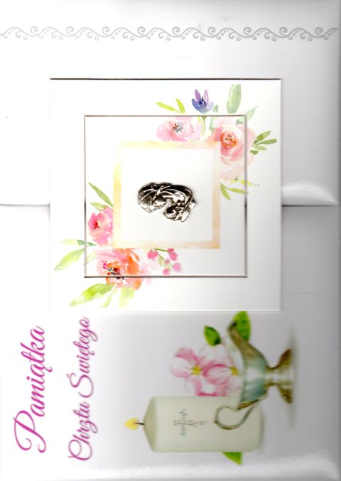 Album pamiątka Chrzest Św. TRYPTYK RÓŻOWY prostokąt 29x20cm różne wzory (książka) - -, chrzest, eRhema, oprawa twarda - 13816 9788391339367