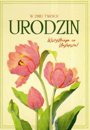 Karnet Urodziny brokat B6 - 12926