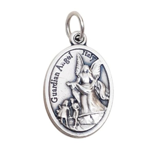 Medalik metalowy Anioł Stróż/RÓŻA (2x1,5cm) - 12518