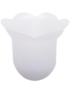 Lampion na świecę tulipan - BIAŁY na świecę o średnicy max.3,5cm - 12171