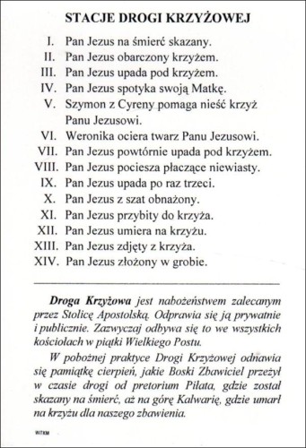 Pocztówka Droga Krzyżowa. Stacje drogi krzyżowej - 12043