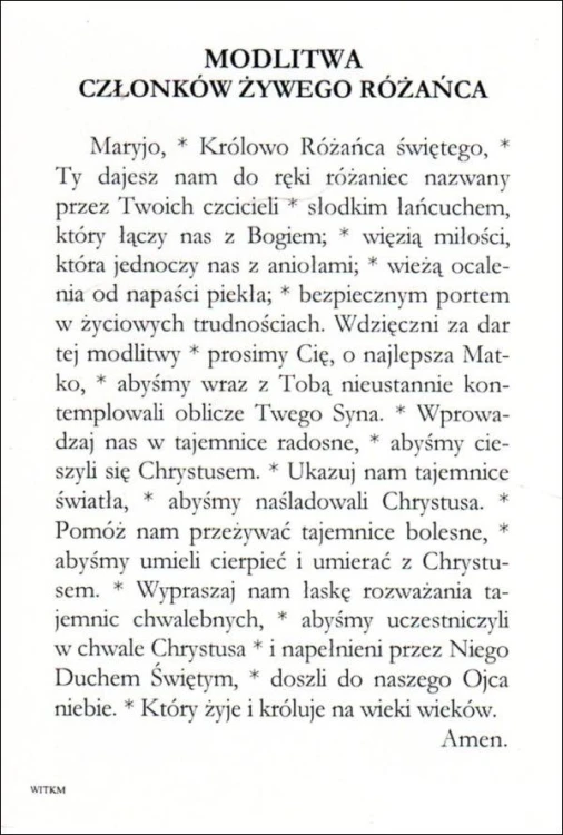 Pocztówka Matka Boża Różańcowa. Modlitwa członków żywego różańca - 12001