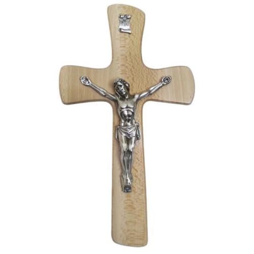 Krzyż wiszący drewniany h25cm BEZBARWNY - 11515