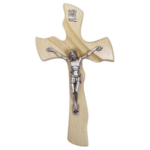 Krzyż wiszący drewniany h15cm BEZBARWNY (nr9) - 11490
