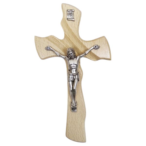 Krzyż wiszący drewniany h15cm BEZBARWNY (nr9) - 11490