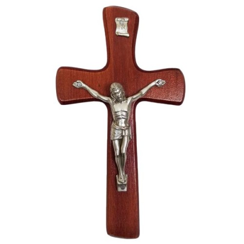 Krzyż wiszący drewniany h15cm WIŚNIA - 11480