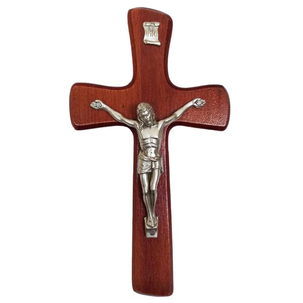 Krzyż wiszący drewniany h15cm WIŚNIA - 11480