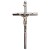 Krzyż wiszący drewniany h21cm WENGE WĄSKI z wkładką - 11434